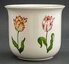 Tiffany & Co. "Tulips" Ceramic Cache Pot / Planter