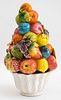Italian Hand-Painted Porcelain Fruit Sculpture