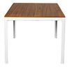 Modern Wood And Enameled Steel Dining Table