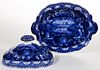STAFFORDSHIRE AMERICAN HISTORICAL TRANSFER-PRINTED CERAMIC COVERED VEGETABLE DISH