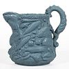 AMERICAN E. & W. BENNETT ATTRIBUTED MARINE LIFE POTTERY PITCHER