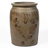 GEORGE FULTON, ALLEGHANY CO., VALLEY OF VIRGINIA DECORATED STONEWARE JAR