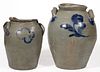 JAMES RIVER, VIRGINIA AND RELATED DECORATED STONEWARE JARS, LOT OF TWO