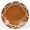 AMERICAN DECORATED EARTHENWARE / REDWARE SMALL PLATE