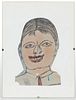 SHIELDS LANDON "S.L." JONES (WEST VIRGINIA, 1901-1997) OUTSIDER ART PORTRAIT