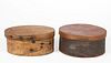 AMERICAN COUNTRY PAINTED BENTWOOD PANTRY BOXES, LOT OF TWO