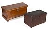 AMERICAN COUNTRY WALNUT AND POPLAR BOXES, LOT OF TWO