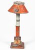 DECORATED TOLE-WARE SHEET IRON COUNT RUMFORD STAND LAMP
