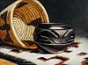 Cheryl English, (American, b. 1945), Santa Clara Jar, Weaving and Basket
