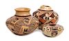 Three Hopi Nampeyo Family Jars Height of largest 4 inches.