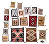 Twenty Miniature Navajo Weavings Largest: 9 1/2 x 8 1/2 inches.