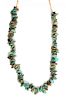 A Turquoise Mixed Nugget Necklace Length 26 inches.