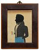 RED BOOK ARTIST (NEW ENGLAND, ACTIVE C. 1830), ATTRIBUTED, FOLK ART HOLLOW-CUT SILHOUETTE OF A MAN