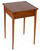 NEW ENGLAND FEDERAL INLAID TIGER MAPLE STAND TABLE