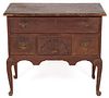 NEW ENGLAND QUEEN ANNE CARVED AND PAINTED PINE DRESSING TABLE / LOWBOY