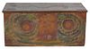 NEW ENGLAND PAINT-DECORATED PINE BLANKET CHEST