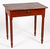 NEW ENGLAND PAINT-DECORATED PINE STAND TABLE
