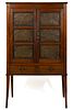 IMPORTANT SHENANDOAH VALLEY OF VIRGINIA FEDERAL WALNUT PUNCHED-TIN-PANELLED FOOD / PIE SAFE