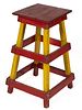 AMERICAN COUNTRY PAINTED MILLNER'S STOOL