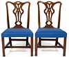 PAIR OF AMERICAN, PROBABLY MARYLAND, CHIPPENDALE MAHOGANY SIDE CHAIRS