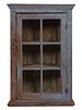 AMERICAN COUNTRY PAINTED PINE HANGING CUPBOARD