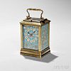 Champleve French Hour-repeating Carriage Clock