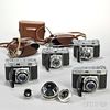 Four Kodak Retina Cameras and Three Additional Lenses