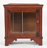 American Country Stained pine Display Cabinet