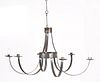American Country Style Tin Six Light Chandelier