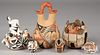 Native American Indian figural pottery items
