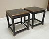 Pair of Chinese Black Lacquer Side Tables.