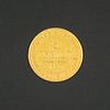 1847 Russia 5 Ruble Gold Coin.