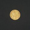 1756 Russia 2 Ruble Gold Coin.
