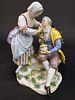 Two Lovers, A German Meissen Porcelain Figurine Group