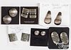 Six pairs of Navajo Indian silver earrings