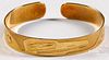 Gerry Marks Haida Indian gold raven cuff bracelet