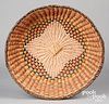 Hopi Indian polychrome basketry bowl