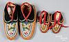 Two pair of Iroquois Indian beaded moccasins