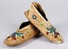 Northern Athabascan Indian beaded moccasins