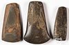Three finely shaped Indian stone tools