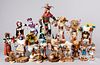 Collection contemporary carved kachina figures