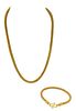A La Pagode 22kt. Wheat Chain Necklace Bracelet Set