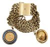 Charm Bracelet with Globe Charm and Coin