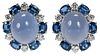 A La Pagode Gemstone and Diamond Earrings 
