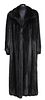 Full Length Black Mink Fur Coat