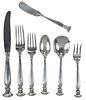 Wallace Romance of the Sea Sterling Flatware, 55 Pieces