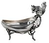 Silver Plate Nut bowl with Squirrel 