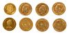 Eight Assorted Foreign Gold Coins 