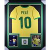 Pele X Ronaldo Nazario Signed & Framed Jersey (BAS COA)