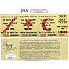 Penny Stallings Signed 1969 Woodstock Music & Art Fair Ultra Rare $18 Ticket (JSA)
